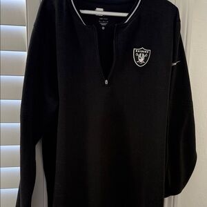 Oakley Black Raiders Quarter-Zip Pullover nfl Nike